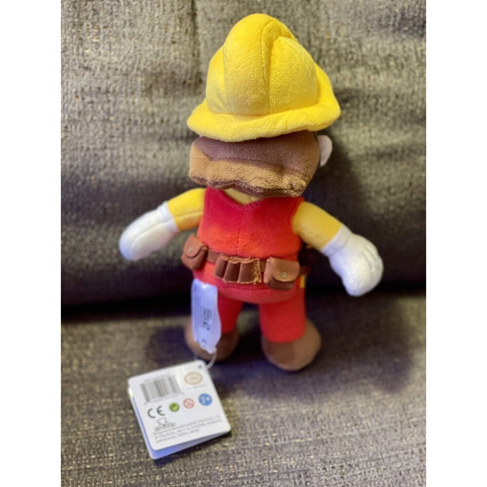 New Builder Mario Plush 10” Super Mario Maker 2 Little Buddy 1731 With Tags - Picture 4 of 5